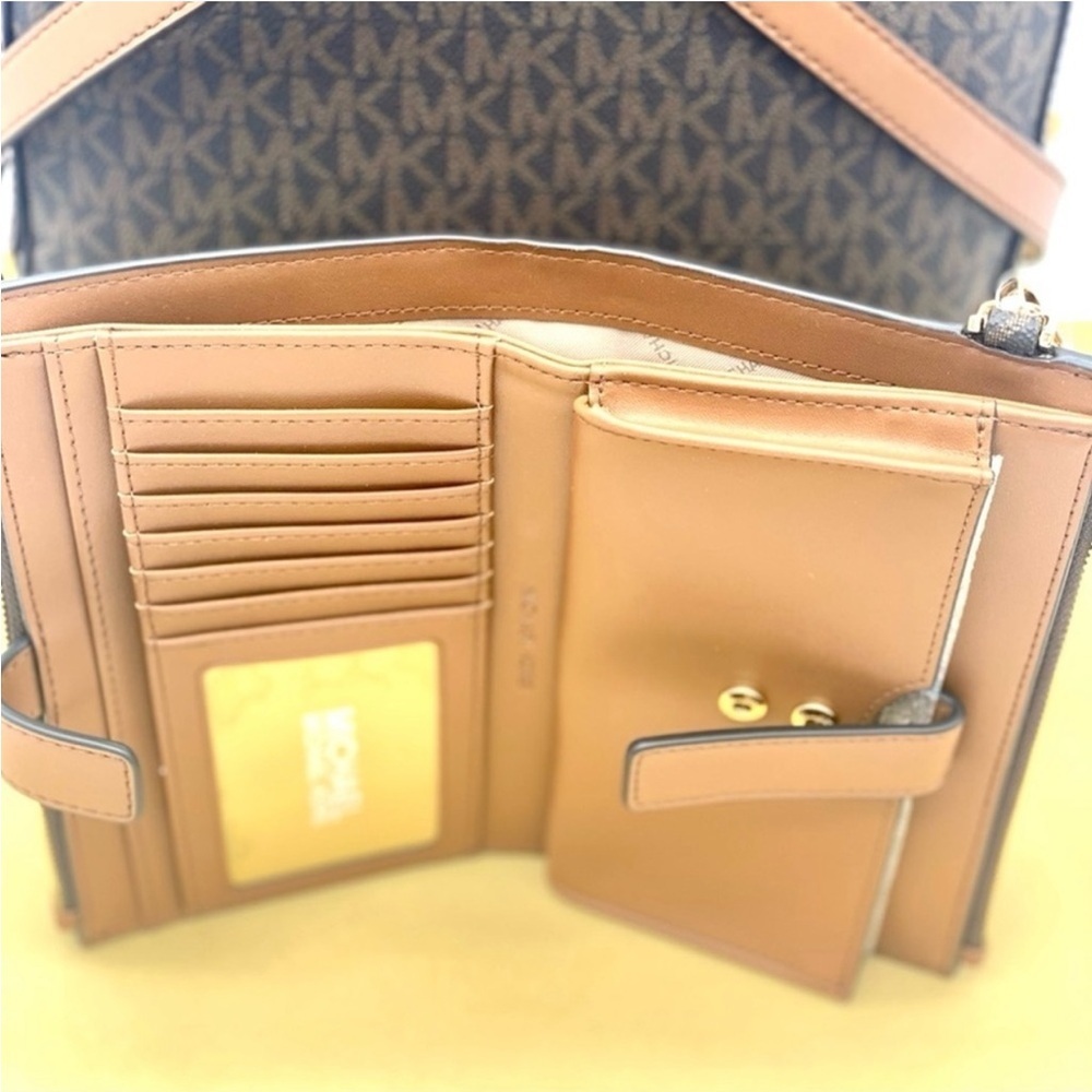 MICHAEL KORS JAYCEE MEDIUM BACKPACK and DOUBLE ZIP WALLET SET - Picture 6 of 14